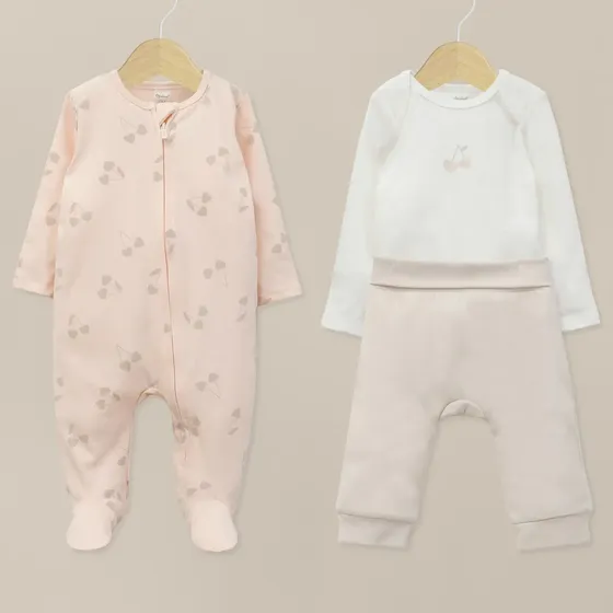 Conjunto 3 Piezas Bebe Rosado Copu0630 Opaline