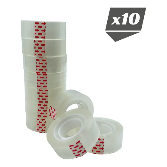 Cinta Teipe Oficina Papeleria Transparente 3/4 X 25mts