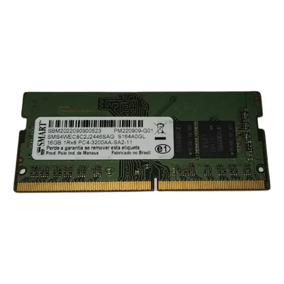 Memoria Smart Ddr4 16gb Notebook Pc4-3200aa 1rx8