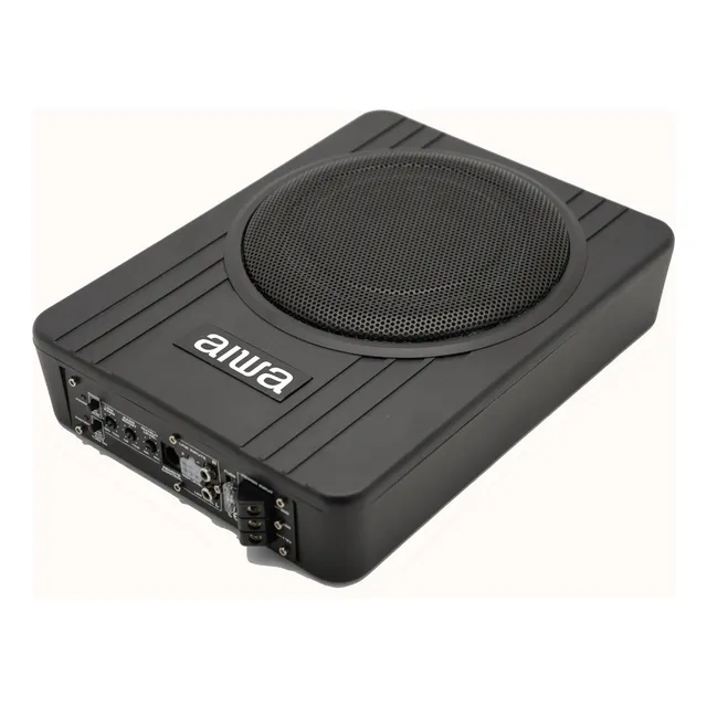 Subwoofer Plano Amplificado 120w De 10'' Aiwa Aw-10us Color Negro