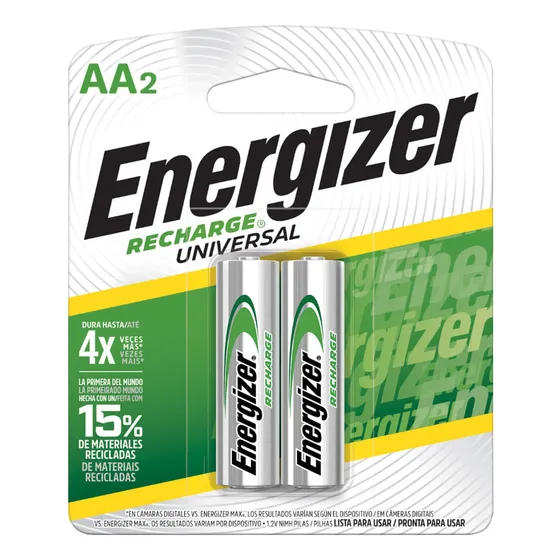 Pilas Aax2 Recargable - Energizer - 1renh15bp-2s
