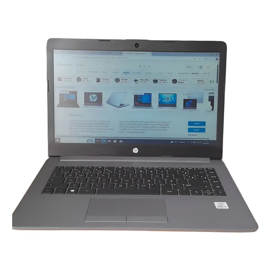 Notebook Hp 240 G7 Core I5-1035g1 8gb  Ssd De237gb + Brinde Cinza