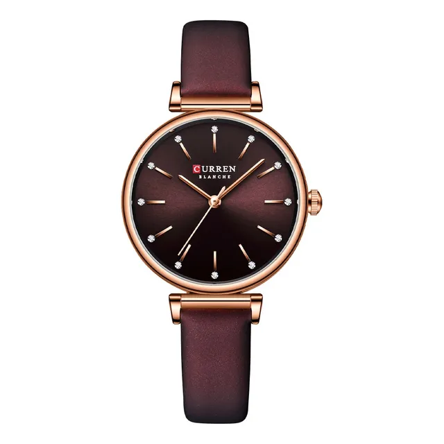 Reloj Curren 9081 Para Mujer Dama En Cuero Original