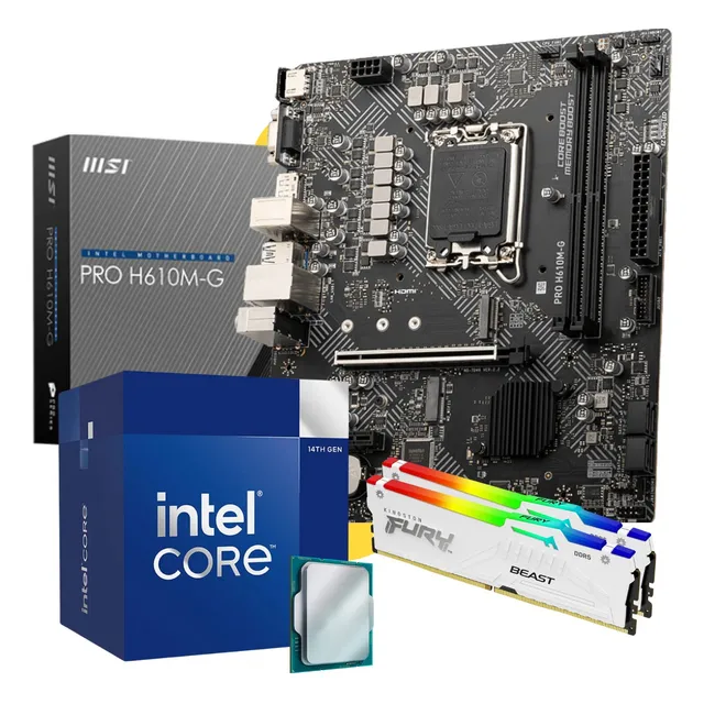 Combo Para Pc Gamer Core I7 14700 H610 32gb Ddr5 650w 80+ !!