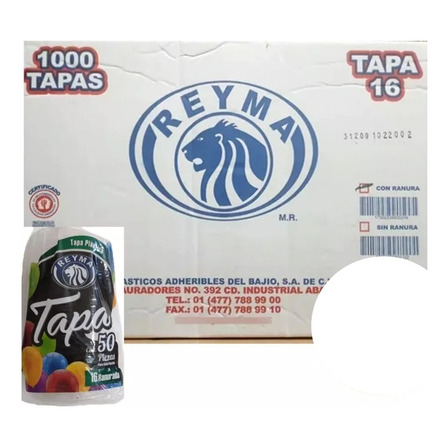 1000 Tapas 16r Para Vaso De 16 Oz 1000 Tapas 16r Para Vaso De 16 Oz