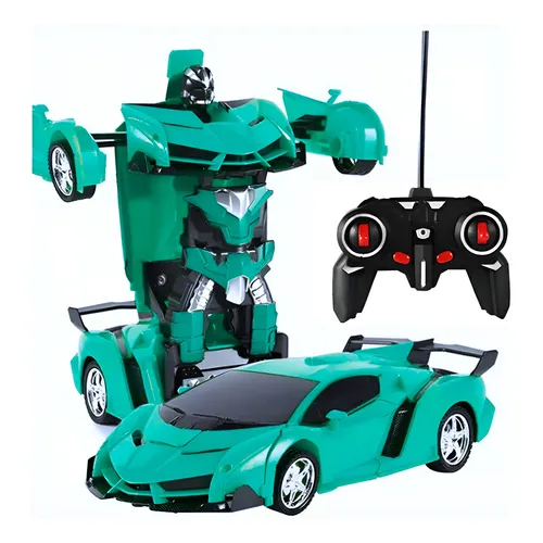 Coche Robot Transformable Con Giro 360° – Teledirigido 2.4GHz, Escala 1/18, Recargable, Regalo Para Niños +3 Años