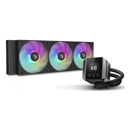 Water Cooler Deepcool Mystique 360 Display Lcd, 360mm, Argb, Intel/amd, Preto