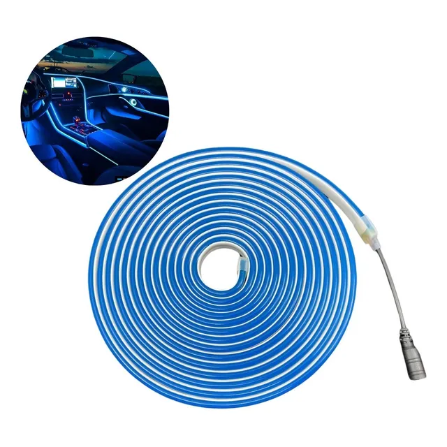 Cinta Led Neon Flexible 5 Mtrs Manguera Luces Azul Auto 12v