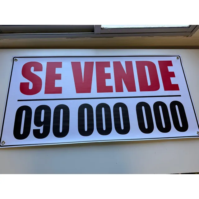 Lona Impresa Uv Ojales Cartel 100x50cm Se Vende, Se Alquila