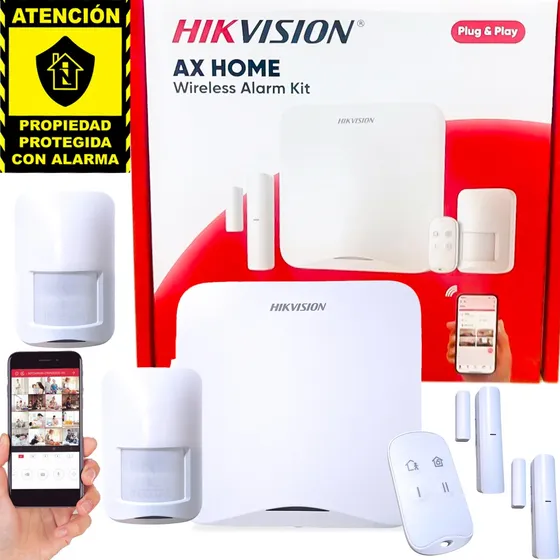 Kit Alarma Inalambrica 4g Wifi 16 Zonas Ax Home Hikvision