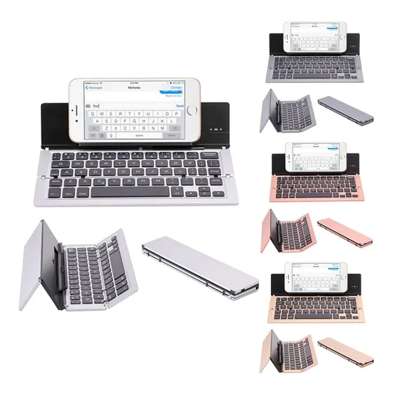 Teclado Dobrável Sem Fio Bluetooth Portátil