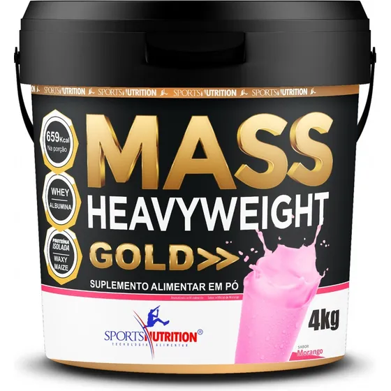 Potão Hipercalórico Mass Heavyweight Com Whey Isolado - 4kg
