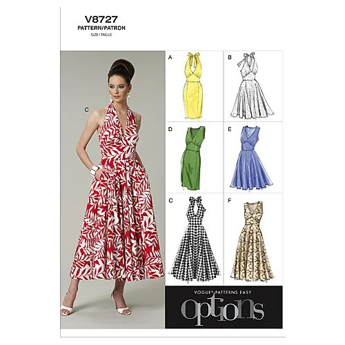Vogue Patterns Vestido Talla Tamaño