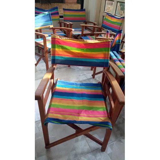 Sillas Plegables De Madera Y Lona 