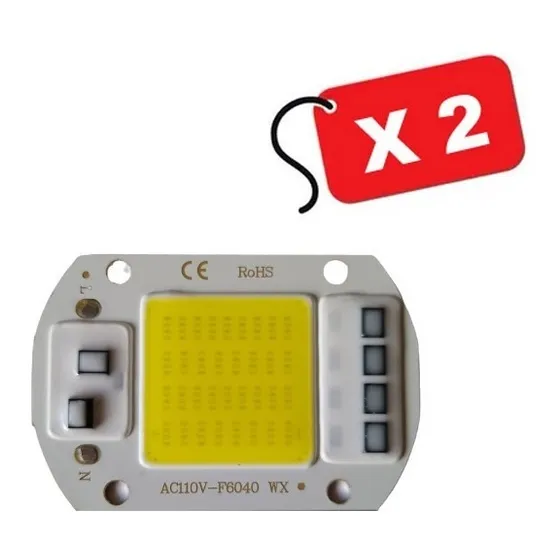 Chip Led Cob 50w Directo 110v Para Reflector / 2 Unidades