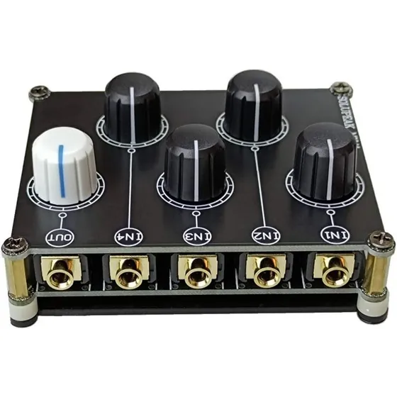 Mini Mezclador De Audio De 4 Canales Estéreo 4 En 1 Auxiliar