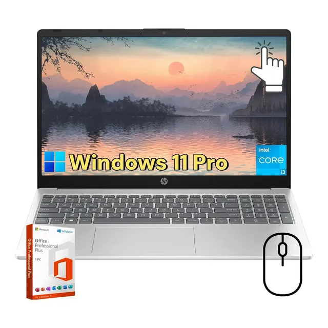 Portátil Hp 15.6 Con Pantalla Táctil - Windows 11 Pro Y M...