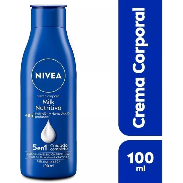 Crema Corporal Nivea Milk Nutritiva Humectación 100ml