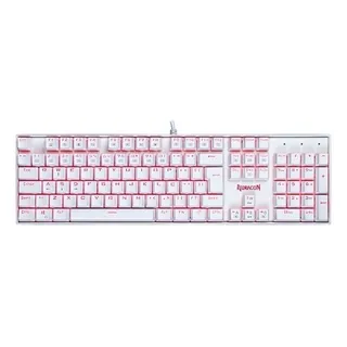 Teclado Gamer Redragon Mitra Qwerty Outemu Brown PortuguĂȘs Brasil Cor Branco Com Luz Vermelho Teclado Gamer Redragon Mitra Qwerty Outemu Brown PortuguĂȘs Brasil Cor Branco Com Luz Vermelho