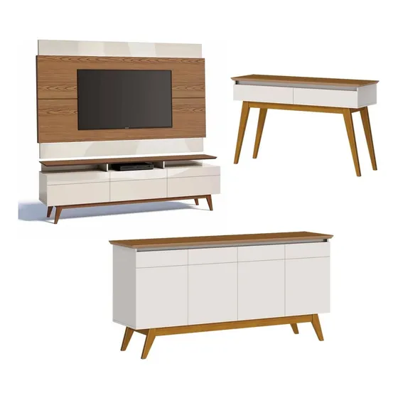 Conjunto Rack Painel +3g 2.2 Buffet Aparador - Imcal Móveis