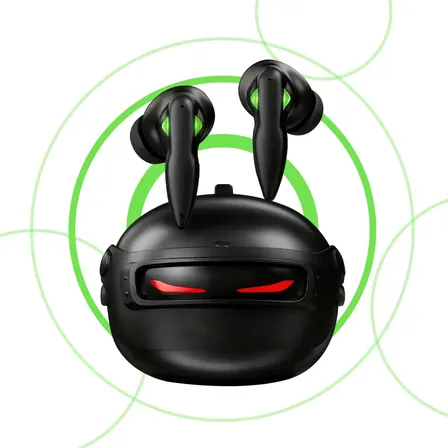 Fone De Ouvido Gamer Sem Fio Bluetooth 5.3tws Baixa Latência J-90 Pro-preto