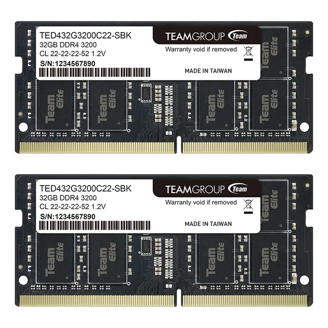 Memoria Ram Teamgroup, 2 X 32 Gb, 3200 Mhz, Dddr4, 260 Pines