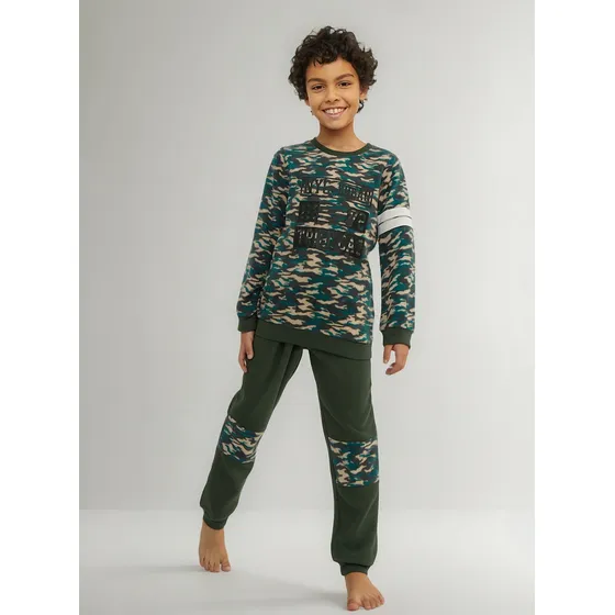 Pijama Niño Largo Micropolar Palmers 87234gri
