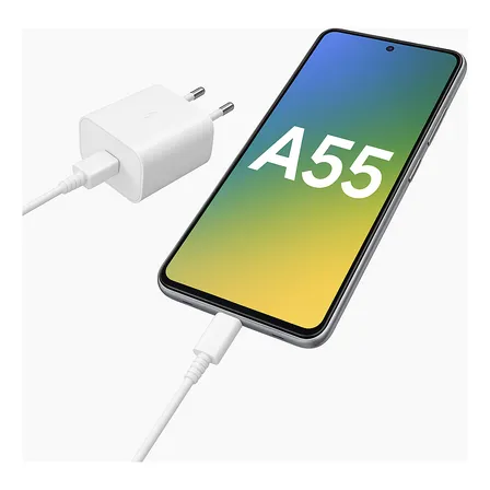 Cargador Para Samsung Carga Rápida 45w Blanco Compatible Con A15 A25 A35 A55 A75