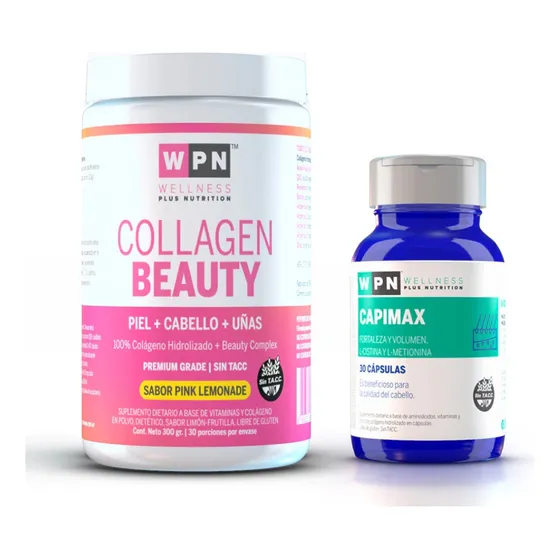 Wpn Pack Collagen Beauty Antiage + Capimax Cabello Con Sabor