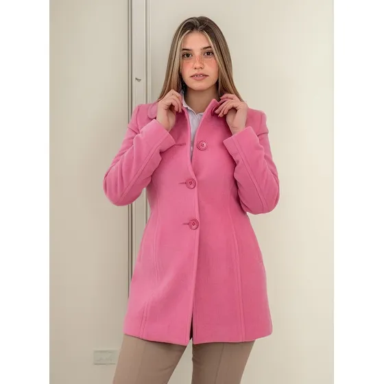 Abrigo Lana - Rosa Glamour