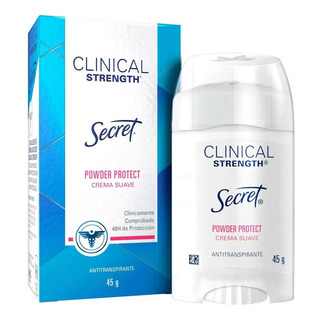 Antitranspirante Secret Clinical Strength Powder Crema 45g Fragancia Suave Como Algodón Antitranspirante Secret Clinical Strength Powder Crema 45g Fragancia Suave Como Algodón