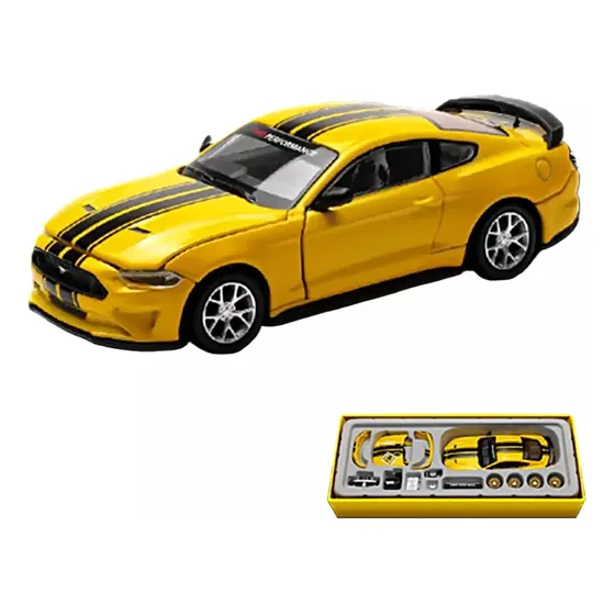 Ford Mustang Gt 2018 Car Tuning Escala 1:42 Amarillo