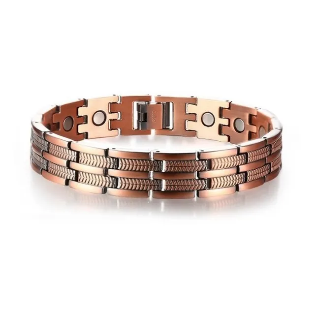 Pulsera Manilla Magnética Cobre Hombre Mejor Salud Y Energía