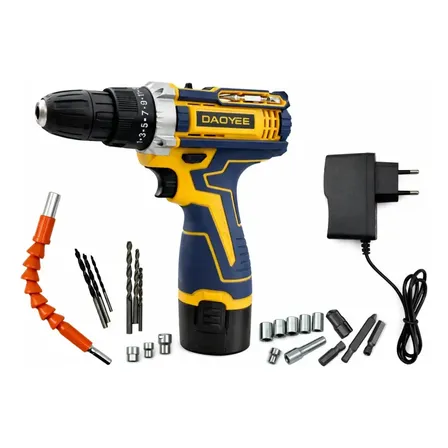 Furadeira Parafusadeira 12v Com Acessórios E Carregador