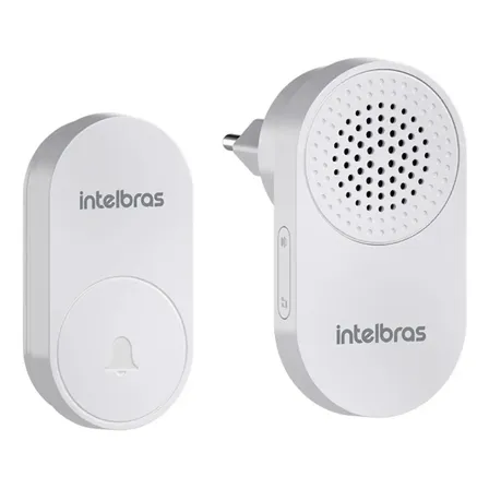Campainha Sem Fio E Sem Bateria Cik 102 Branca Intelbras Branco 127/220v