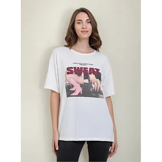Remera Oversize Algodón Estampado Unisex Nylon Sweat Taco