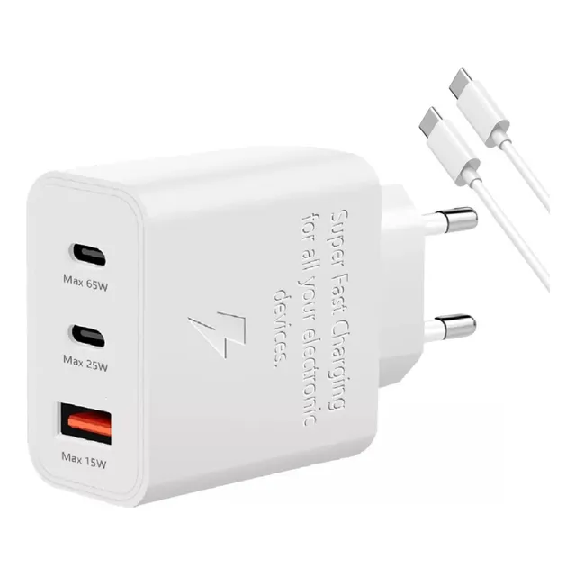 Cargador Tipo C Para Samsung S22 Ultra Carga Rapida 65w