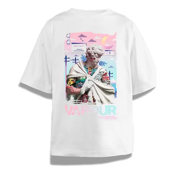 Remera Vapour Oversize Camiseta Informal De Algodón