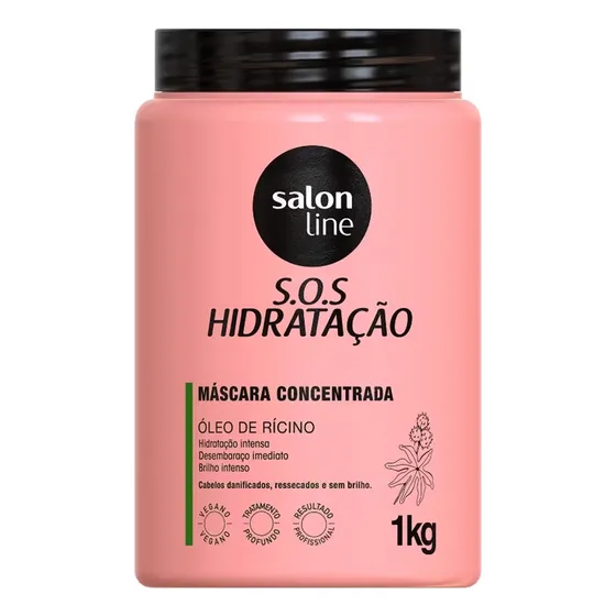 Máscara S.O.S Hidratação Óleo de Rícino Salon Line 1kg