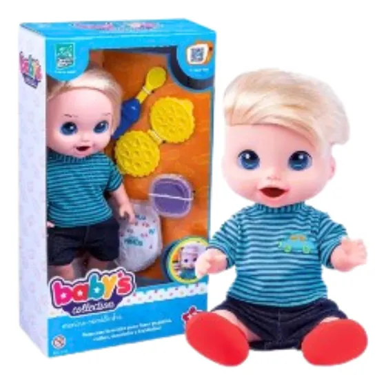 Boneco Para Meninas Tipo Baby Alive Comidinha E Faz Coco