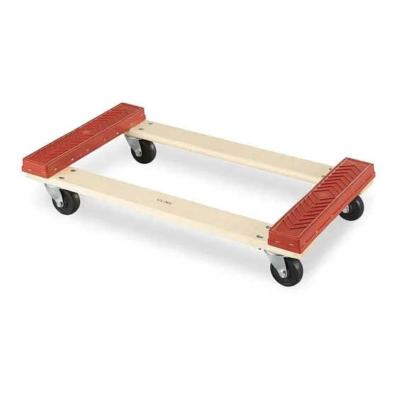 Plataforma De Madera, Extremos De Caucho -ruedas 76mm, 272kg