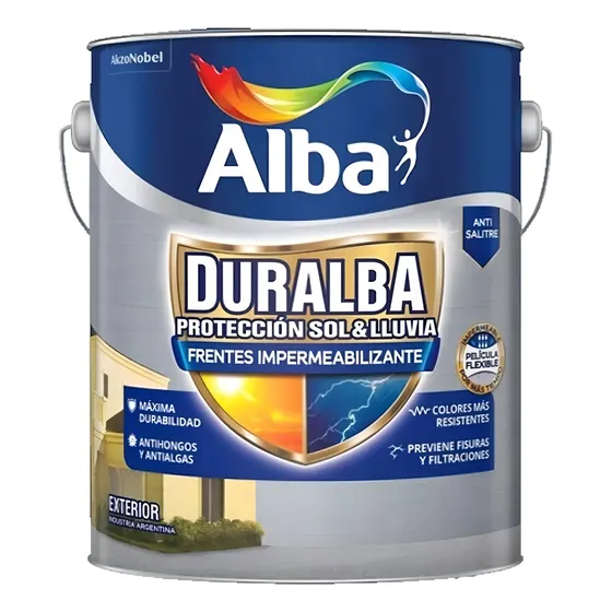 Duralba Muros Frentes Proteccion Impermeabilizate Color 20 L Color Blanco