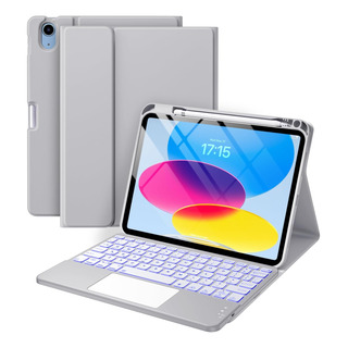Funda Con Teclado Para iPad A16/a2696/a2757/a2777 Gris Funda Con Teclado Para iPad A16/a2696/a2757/a2777 Gris