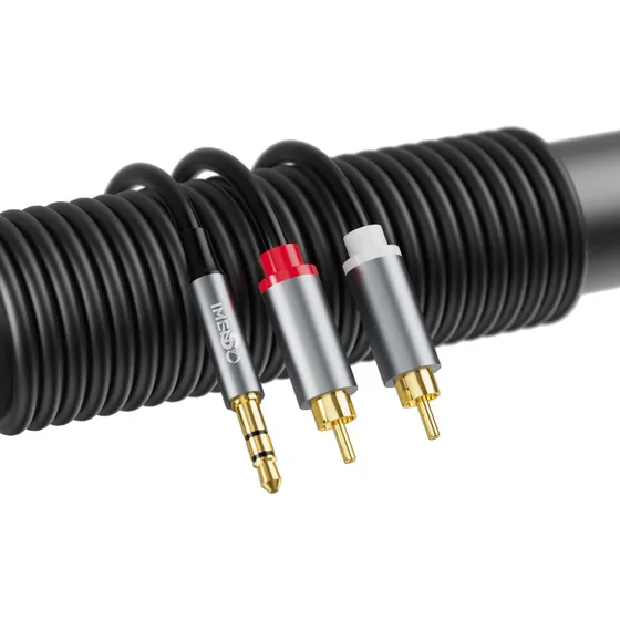 Cabo P2 3.5mm Para 2 Rca Macho Estéreo Blindado 1 Metro