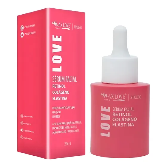 Sérum Facial Retinol Colágeno E Elastina Max Love Tipo De Pele Todo Tipo De Pele