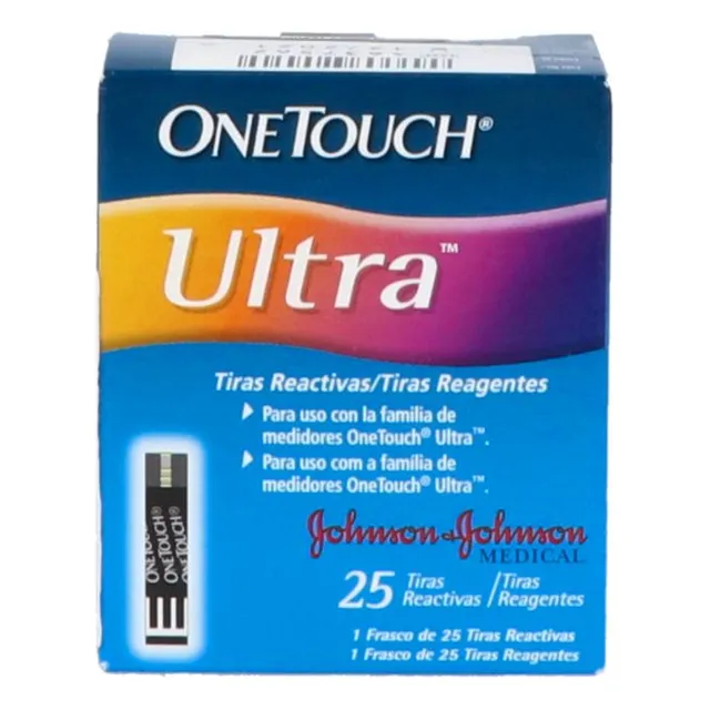 Tiras Reactivas One Touch Ultra 25 Tiras En Caja