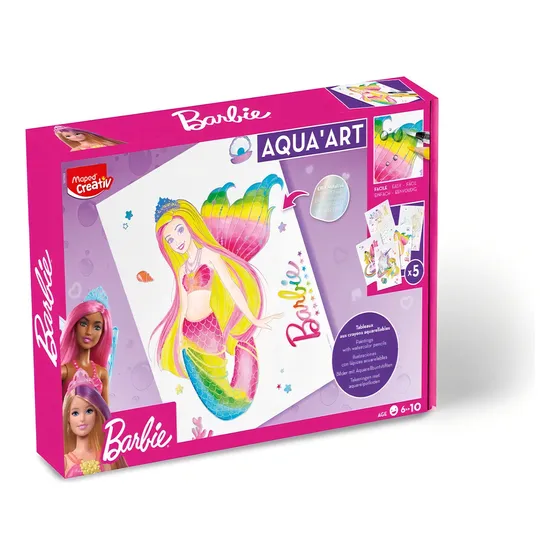 Set Maped Barbie Creativ Lápices Acuarelables Aqua´art Trazo
