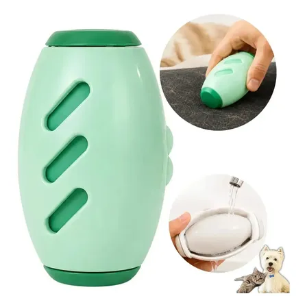 Rolinho Tira Pelos Reutilizável Lavável Pets Roupas Sofá Verde