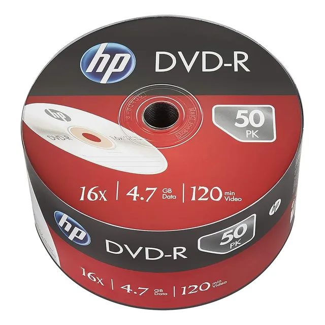Hp Dvd-r 4.7gb 50 Unidades 16x - Mídia Gravável