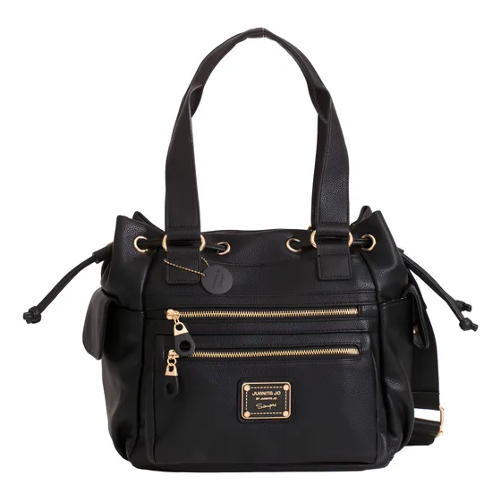 Cartera Amparo Mediana Bandolera Juanita Jo Mujer Totebag Negro Lisa